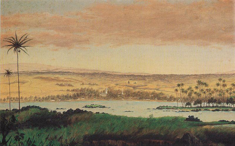 Edward Bailey View of Hilo Bay, oil painting picture